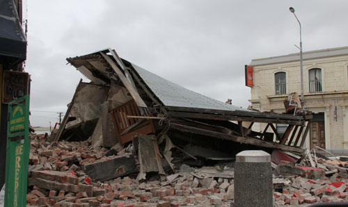 Collapsed building